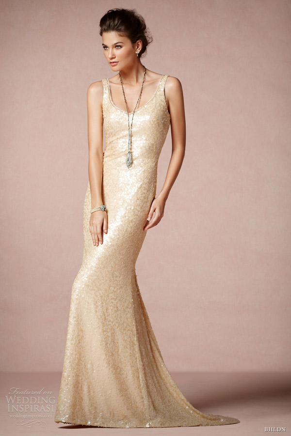 bhldn 2013 bridal cyprium sleeveless gown tank straps badgley mischka