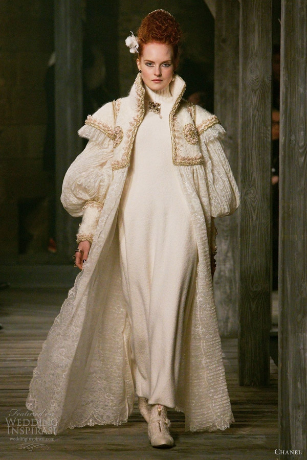 chanel pre fall 2013 white full length coat