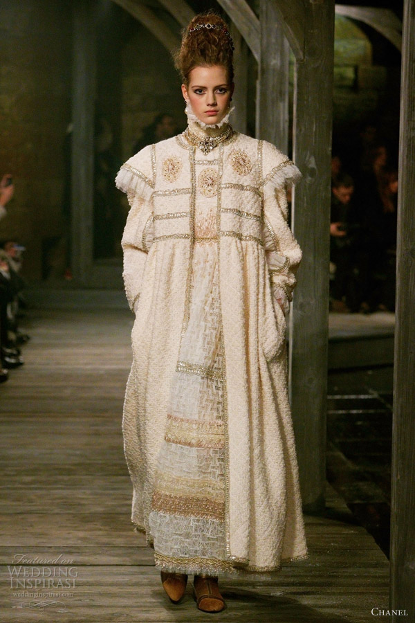 chanel pre fall 2013 wooly white dresses