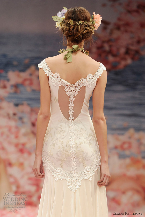 claire pettibone bridal spring 2013 thalia wedding dress straps illusion back detali