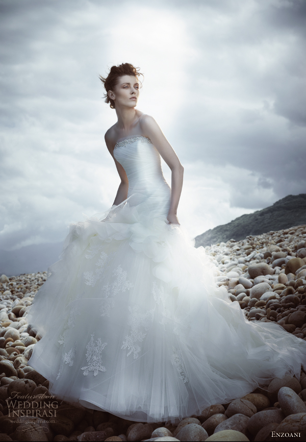 enzoani 2013 bridal collection haldana strapless wedding dress