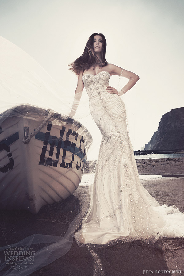 julia kontogruni bridal 2013 strapless wedding dresses