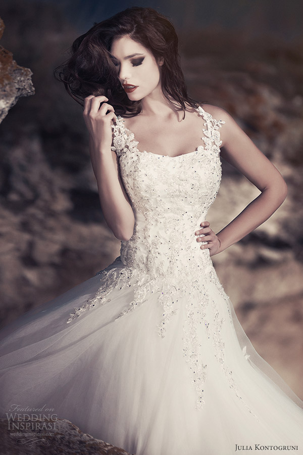 julia kontogruni bridal 2013 wedding dress with straps