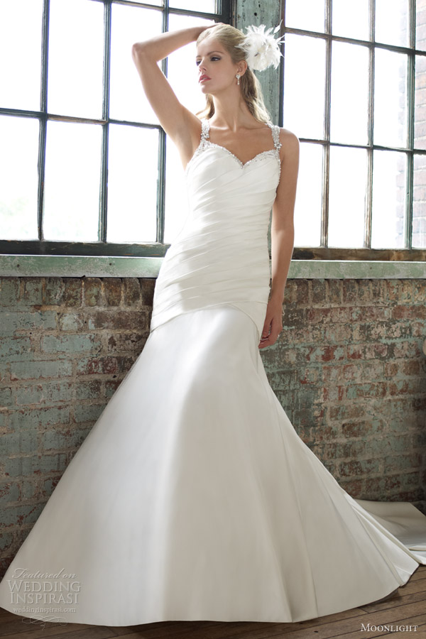 moonlight wedding dresses spring 2013 mermaid gown beaded straps keyhole back j6262 moonlight wedding dresses spring 2013 mermaid gown beaded straps keyhole back j6262