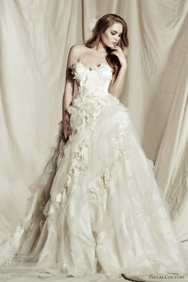 pallas couture wedding dresses 2013 2014 capucine strapless ball gown