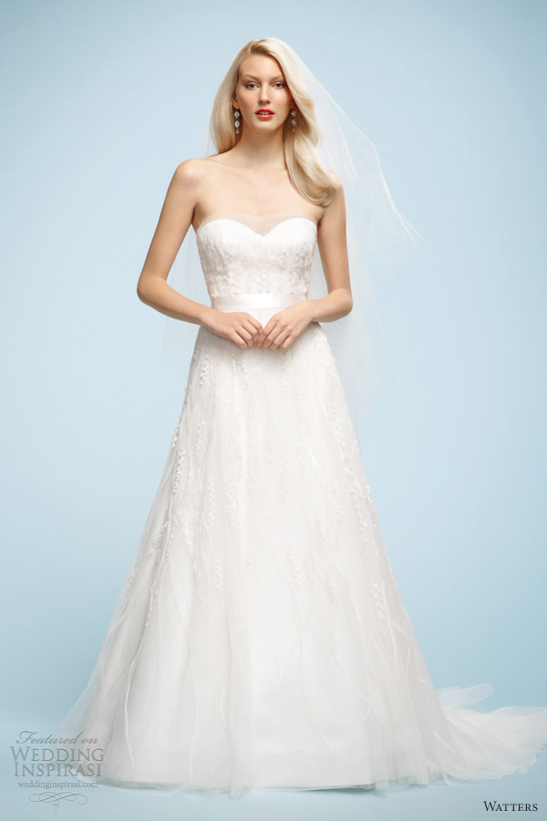 watters bridal spring 2013 bella strapless wedding dress