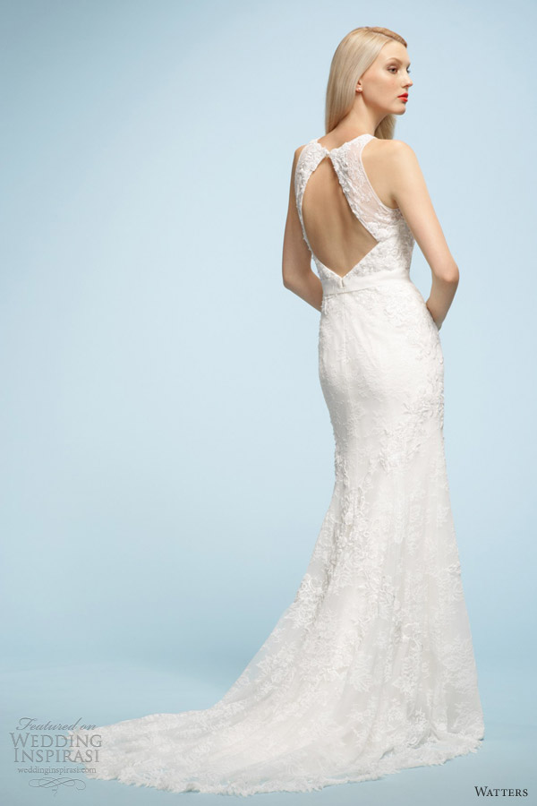 watters wedding dresses spring 2013 sonia sleeveless gown keyhole back