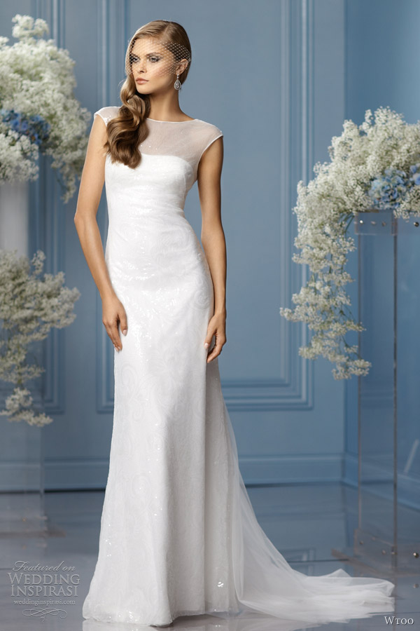 wtoo 2013 shiloh wedding dress illusion neckline