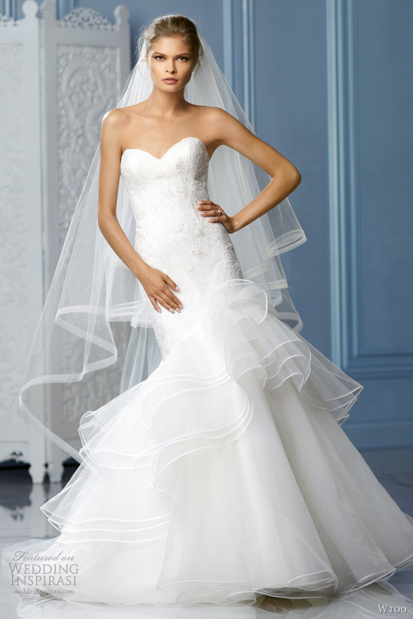 wtoo 2013 strapless white mermaid wedding dress freida