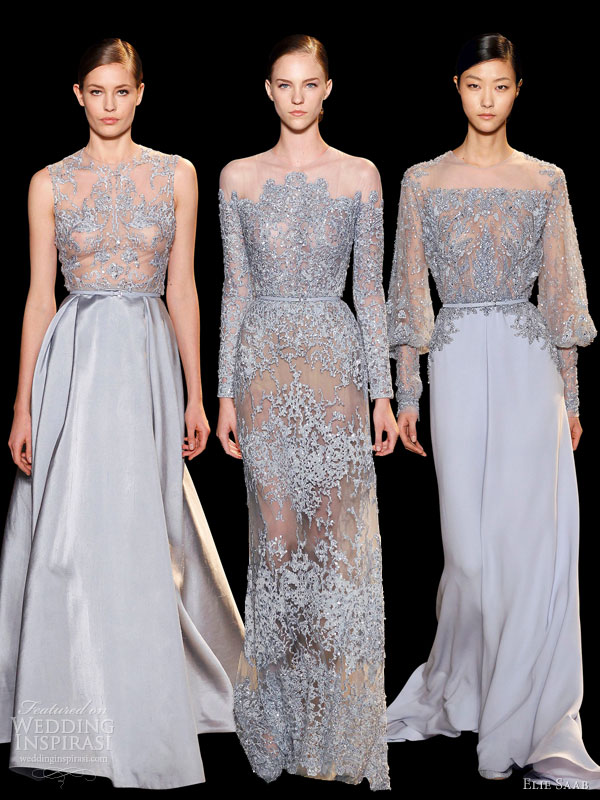 elie saab spring 2013 couture lavender blue dresses embroidered bodice