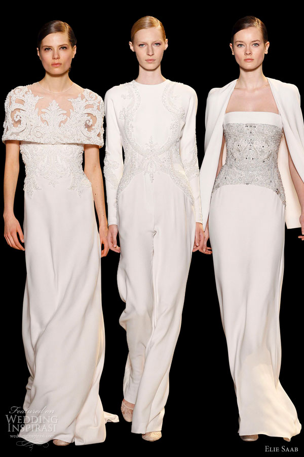 elie saab spring 2013 couture white dresses