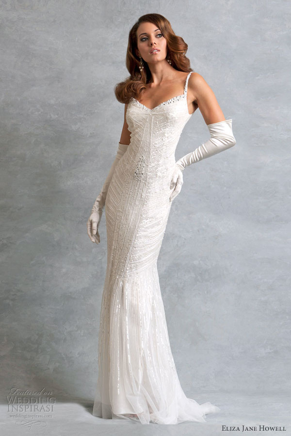 eliza jane howell 2013 marilyn beaded sheath wedding dress