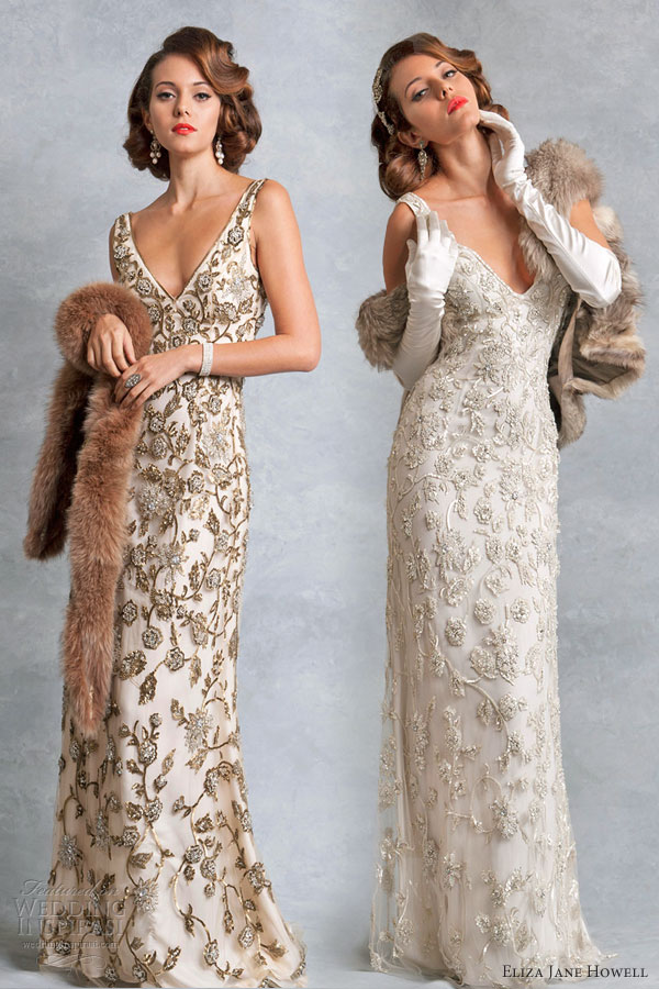 eliza jane howell 2013 sophia sleeveless vintage inspired wedding dress