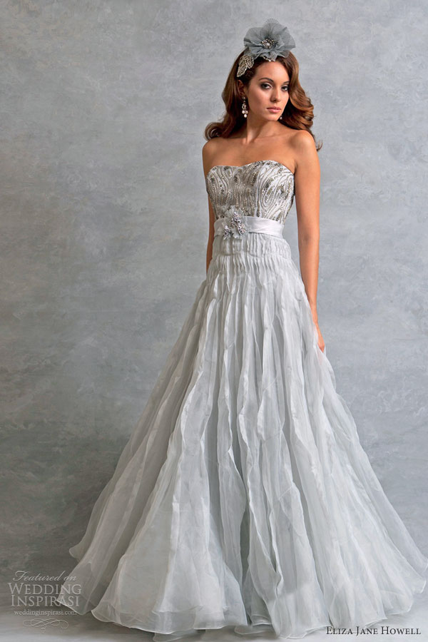 eliza jane howell color wedding dresses off white grey gray vivien