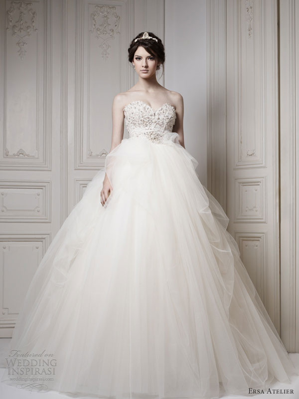 ersa atelier 2013 wedding dresses strapless ball gown