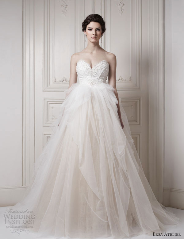 ersa atelier strapless ball gown 2013 wedding dress collection