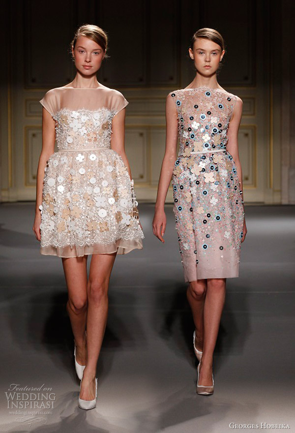 georges hobeika spring 2013 couture short dress appliques