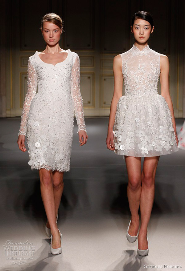 georges hobeika spring 2013 couture short wedding dresses