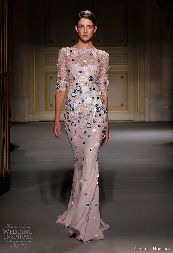 georges hobeika spring summer 2013 couture sheath dress sleeves