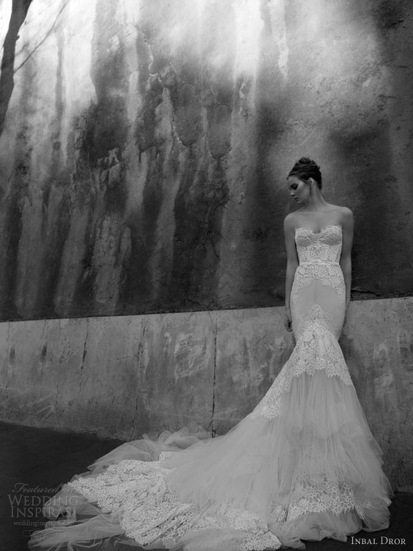 inbal dror bridal strapless mermaid gown