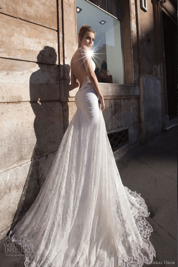 inbal dror glamourous sexy wedding dresses back