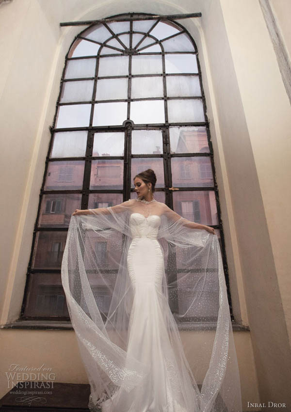 inbal dror israeli designer wedding dress cape