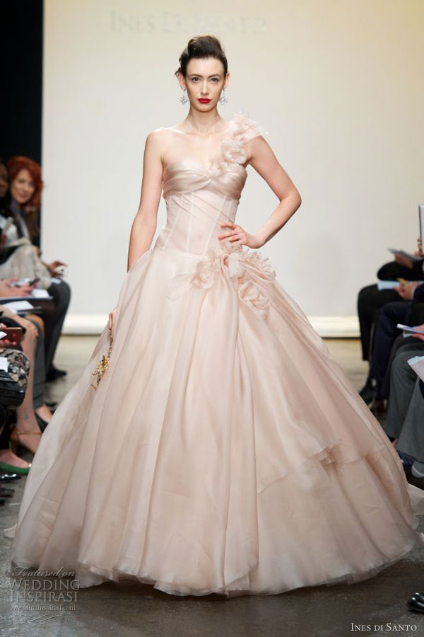 ines di santo spring 2013 pink wedding dress ball gown liberta