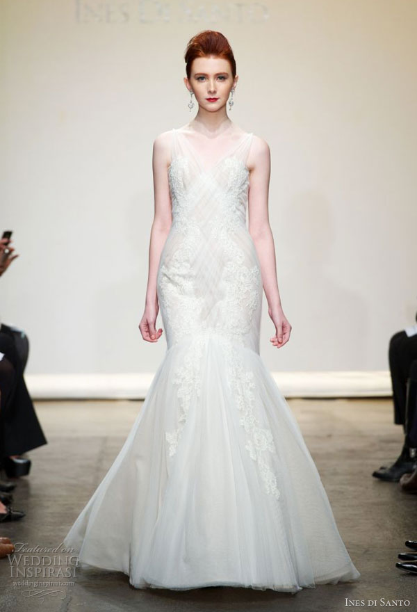 ines di santo wedding dresses spring 2013 matthia sleeveless tulle mermaid gown