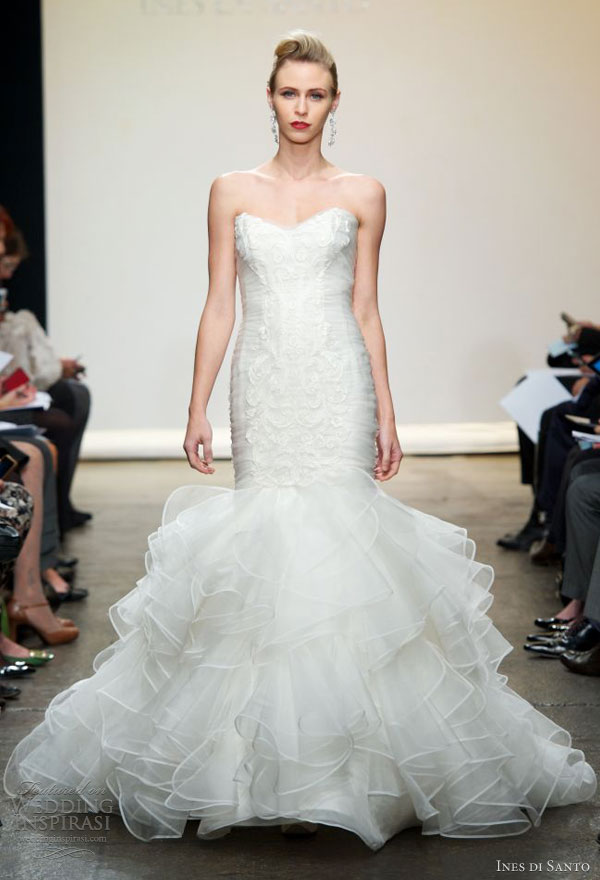 ines di santo wedding dresses spring 2013 santina mermaid ruffle gown