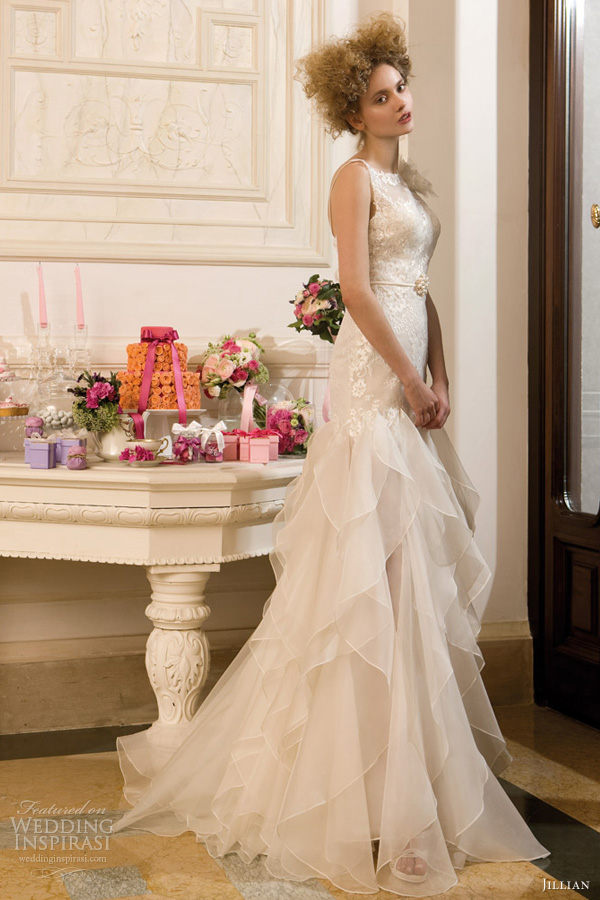 jillian sposa 2013 sterlizia collection sleeveless lace wedding dress