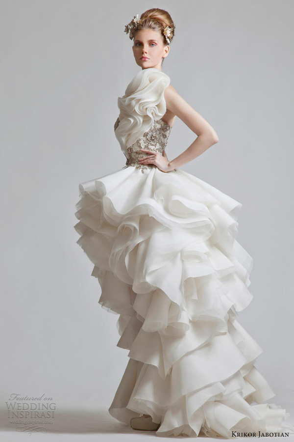 krikor jabotian wedding dress 2013 chapter one bridal collection ruffle gown