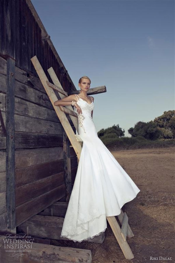 riki dalal 2013 wedding dress spaghetti straps