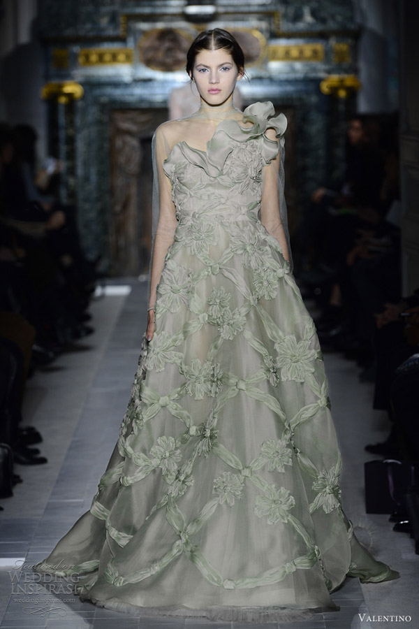valentino spring 2013 couture one shoulder dress