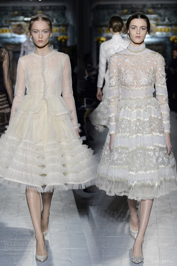 valentino spring 2013 couture short dresses long sleeves
