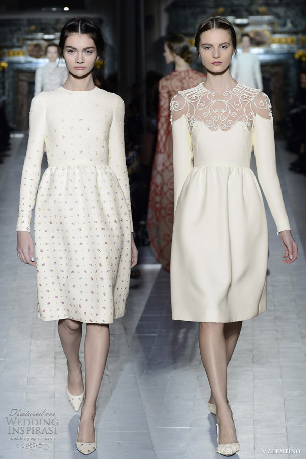 valentino spring 2013 couture short white dresses