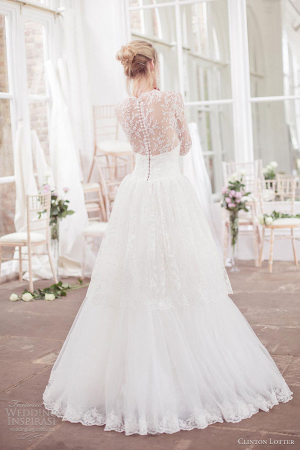 clinton lotter wedding dresses 2012 2013 irene ball gown illusion back