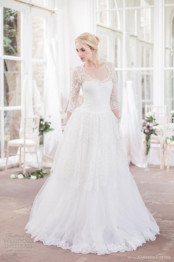 clinton lotter wedding dresses 2012 2013 irene ball gown sleeves