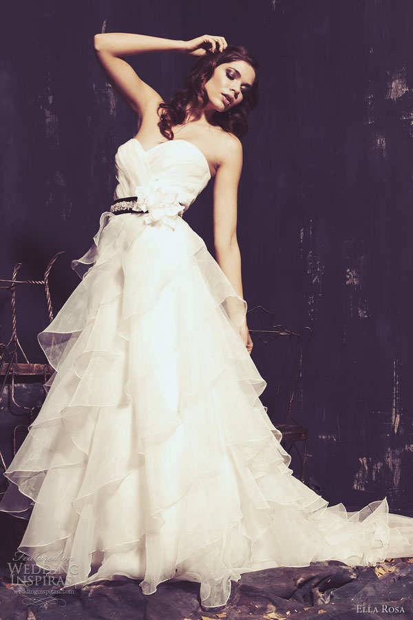 ella rosa bridal spring 2013 wedding dress be 174 strapless ruffle skirt