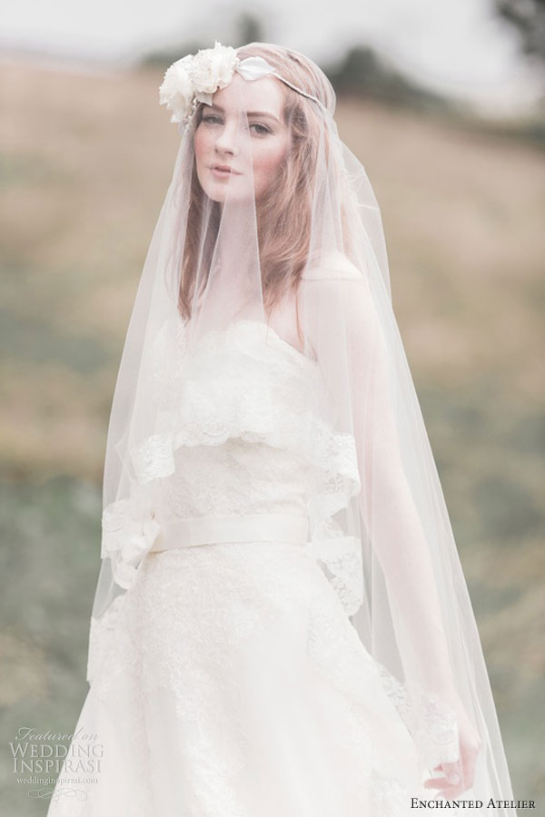 enchanted atelier bridal accessories fall 2013 maud french veil renee floral halo