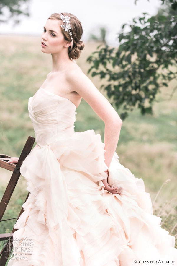 enchanted atelier fall 2013 bridal accessories elle floral headband nouri wedding dress