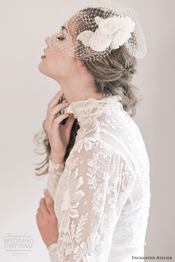 enchanted atelier fall 2013 bridal accessories peony veil