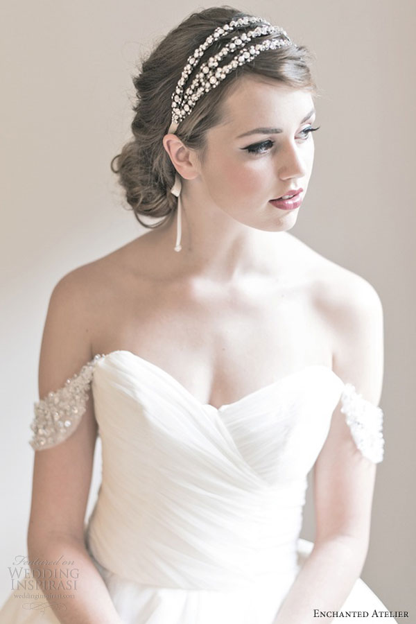 enchanted atelier fall 2013 bridal accessories serena headband sareh nouri gown