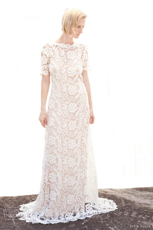 ivy aster fall 2013 lace wedding dress poesy