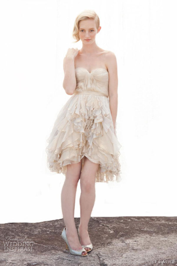 ivy aster fall 2013 sunshine girl short wedding dress