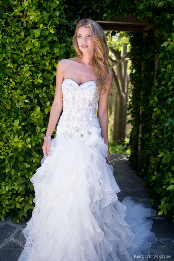 kenneth winston bridal spring 2013 strapless wedding dress 1496
