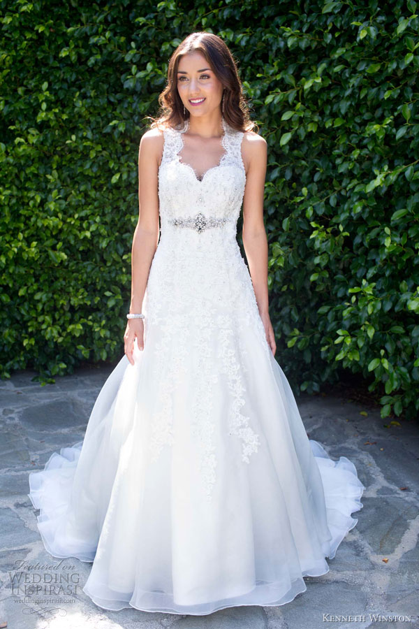 kenneth winston spring 2013 sleeveless lace wedding dress1488