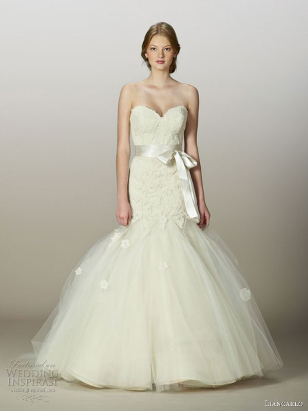 liancarlo fall 2013 wedding dress style 5844 sweetheart mermaid