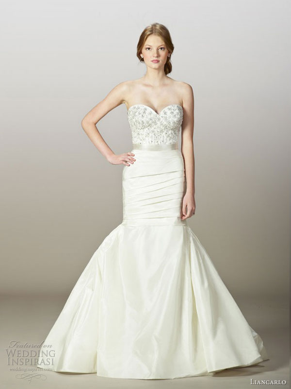 liancarlo wedding dresses fall 2013 style 5848 strapless mermaid sweetheart