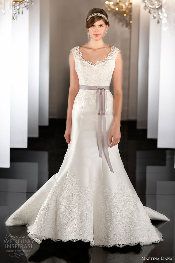 martina liana bridal fall 2013 wedding dress style 453 lace cap sleeves