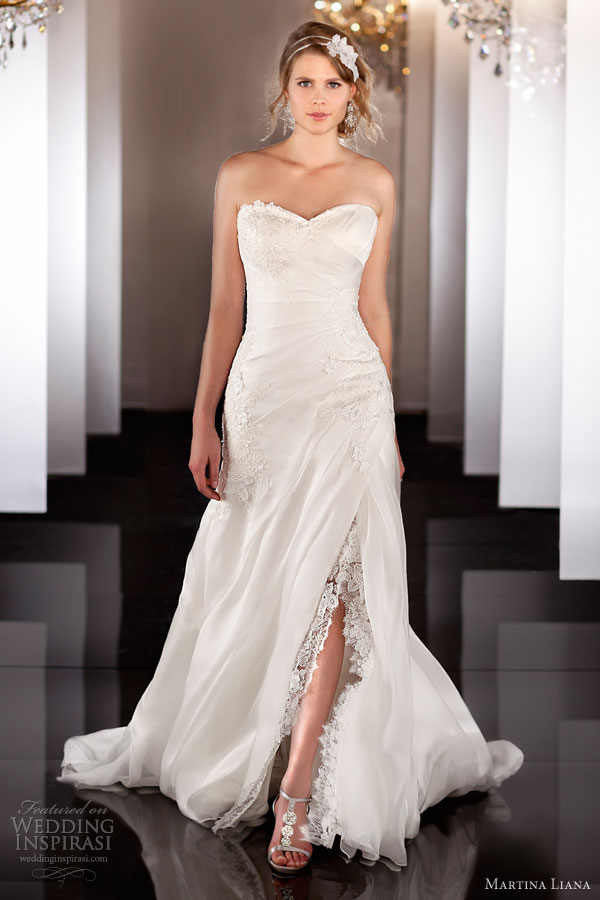 martina liana fall 2013 wedding dress style 451 strapless slit